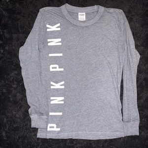 PINK long sleeve graphic tee